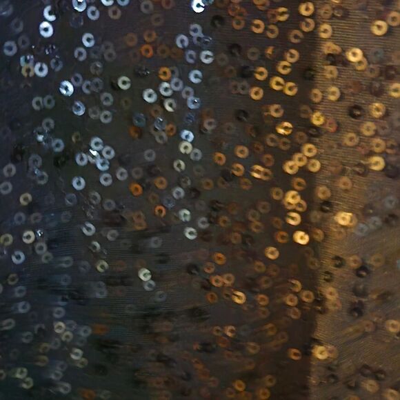 SOLD!! EILEEN FISHER Black Sequin Silk Knit Open Drape Jacket Cardigan - Size 2X - Picture 5 of 7